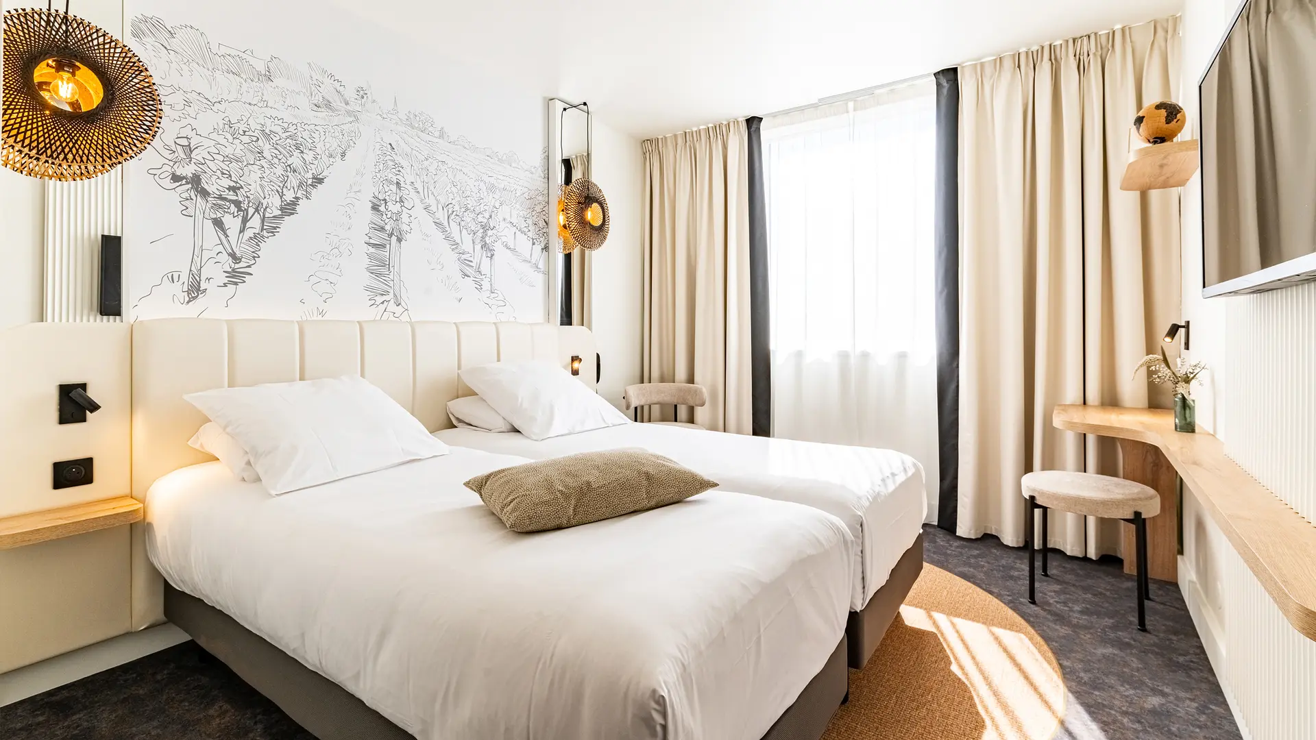 Chambre Classique twin rénovée