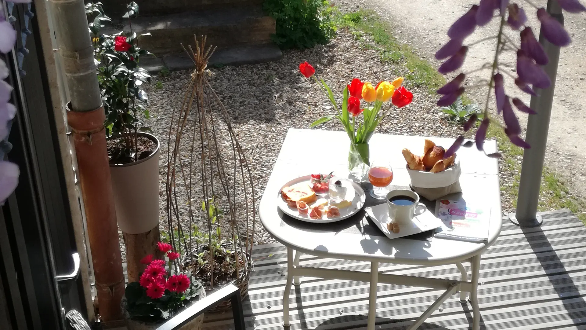 petit déjeuner - terrasse