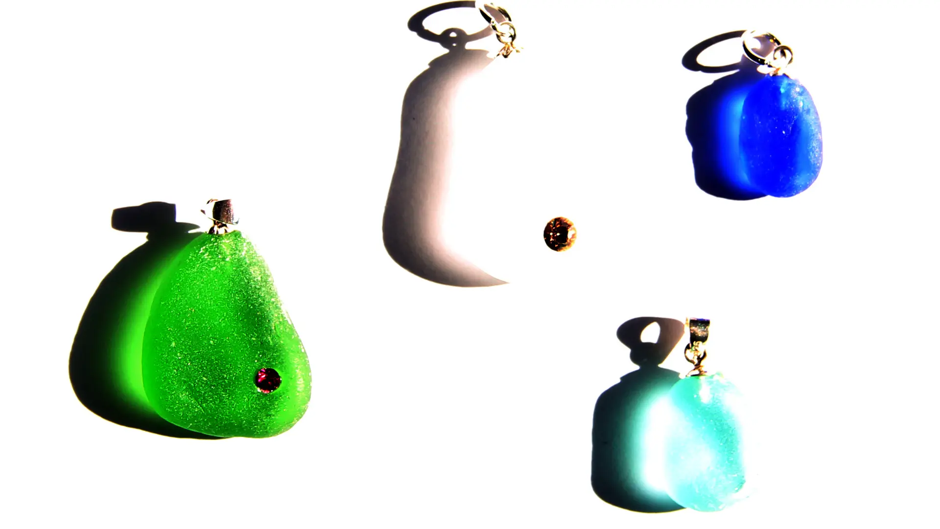 Pendentif-Verre de mer.