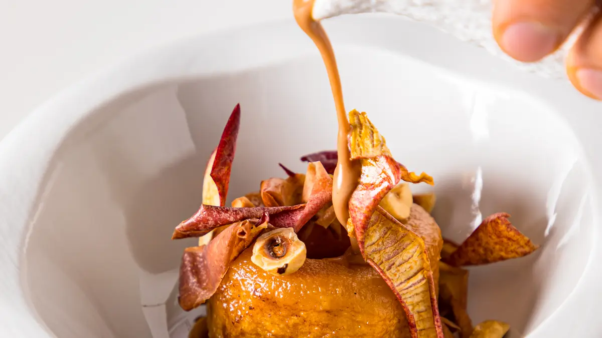 Plat restaurant Deux Rivières - Château de Saulon