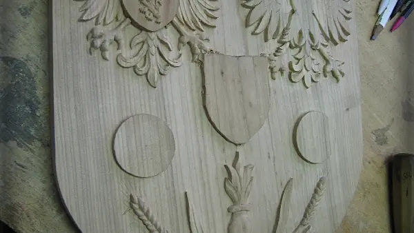 blason sur bois