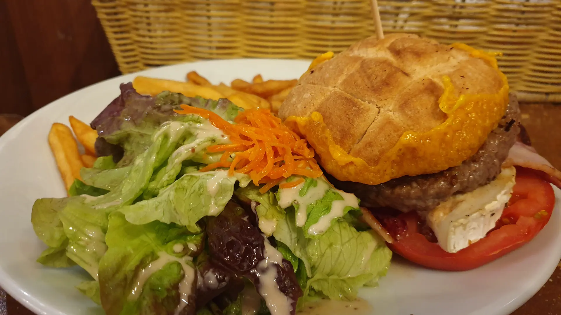 Le burger Fermier, à la carte