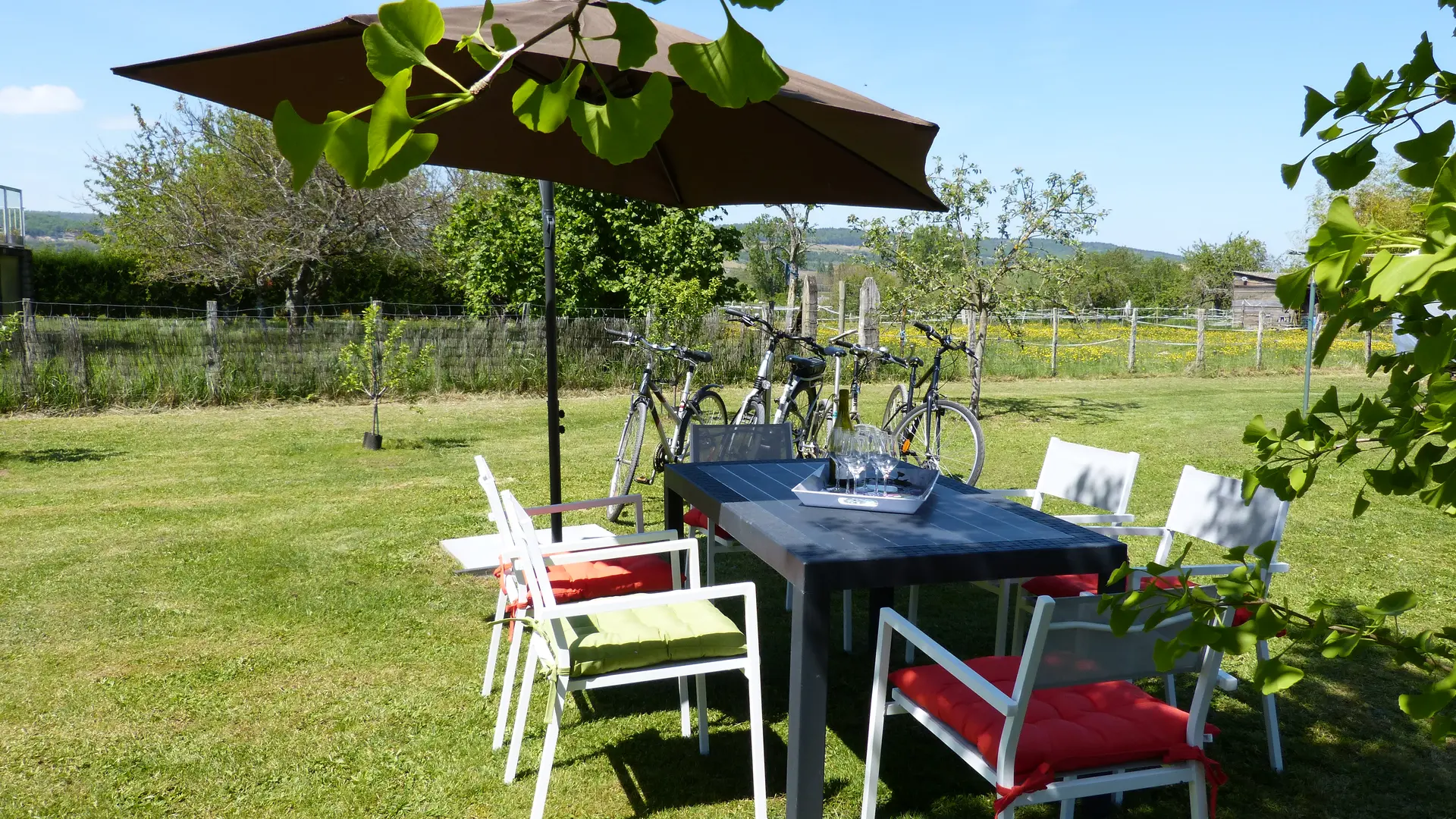 Jardin avec vue sur le Montrachet