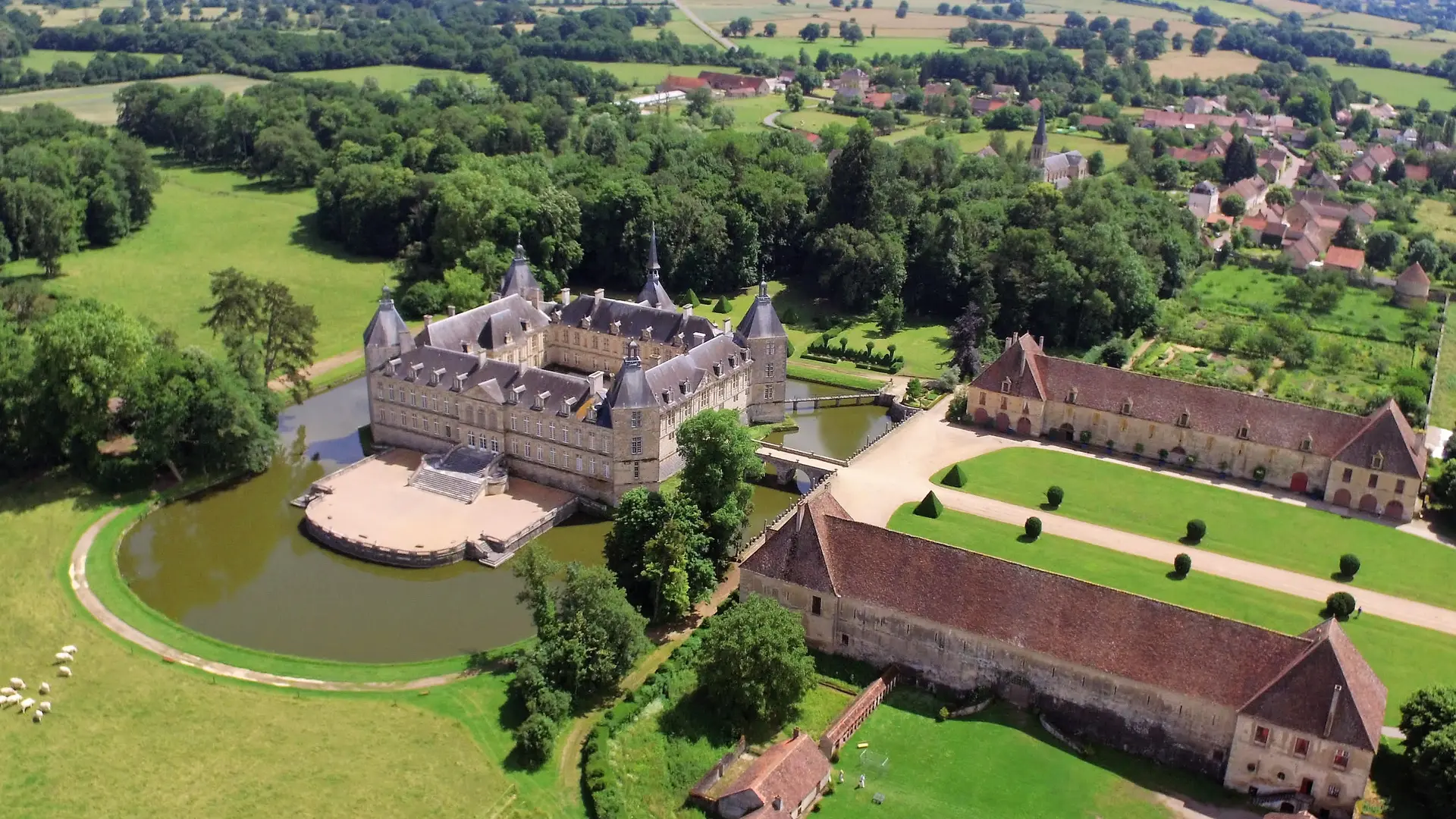 Vue Aérienne depuis pelouse