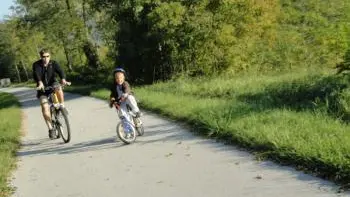 à vélo en famille