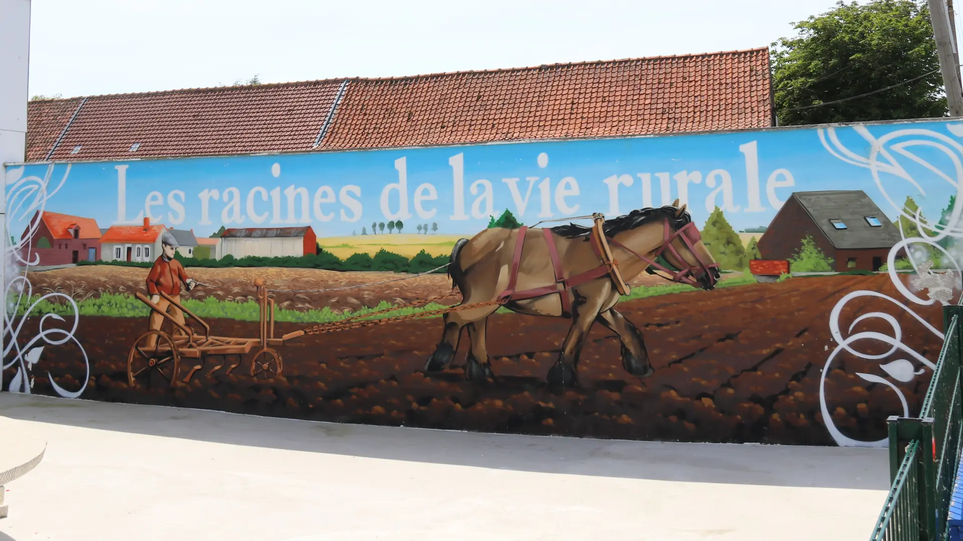 Fresque Ecomusee les racines de la vie rurale Ledringhem