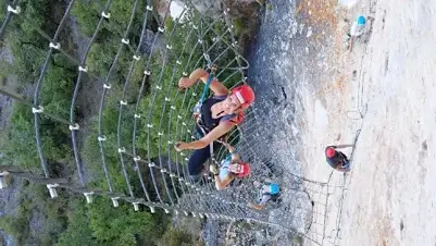 Option filet dans la via ferrata du Boffi