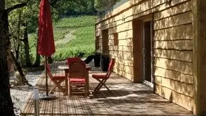 Le Chalet de Bois en Aveyron - Vue sur les vignes