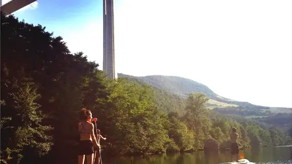 Evolution2 - paddle sous Viaduc de Millau