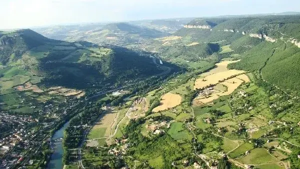 Vue aérienne Vallée du Tarn