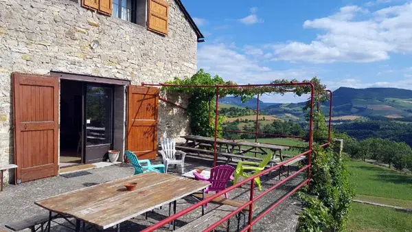 Terrasse Gite de Cabrieres