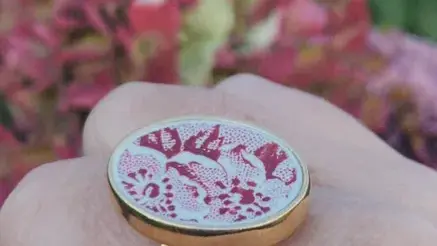Bague vieille assiette Terre de Fer - La Theiere Ebrechee