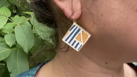 Boucles d'oreilles assiette vintage - La theiere ebrechee