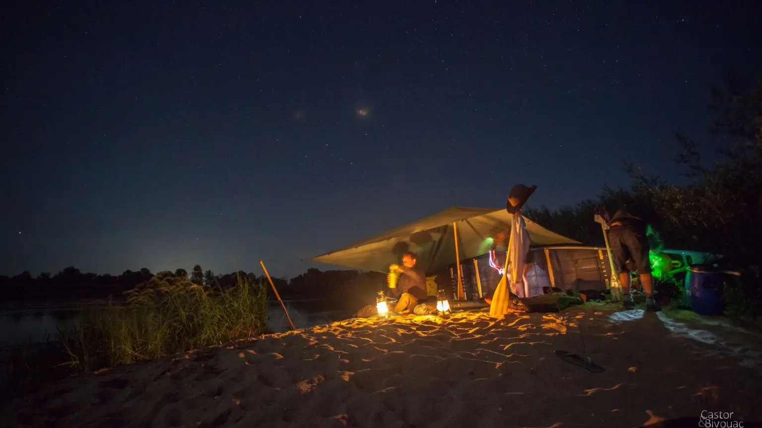 Bivouac sur une berge de Loire