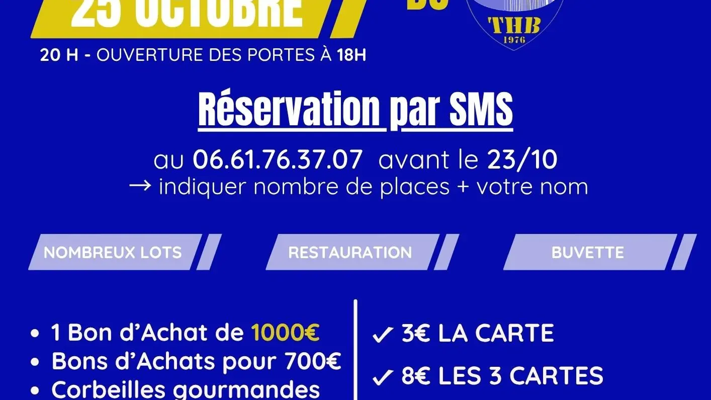 Affiche du grand Loto du Trignac Handball