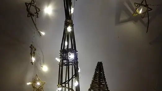 Décorations de Noël en osier