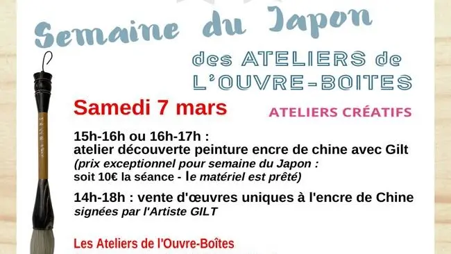 Semaine du Japon - Atelier d'encre de Chine
