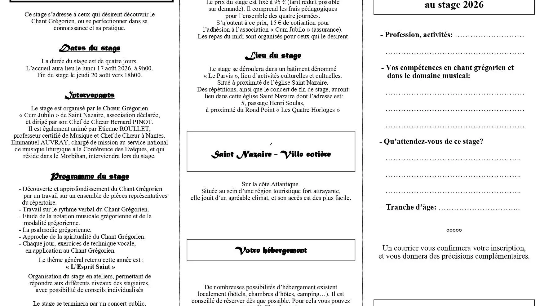 Dépliant verso