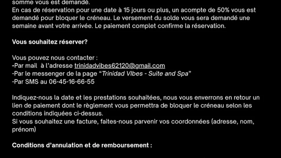 RESERVATION REGLEMENT ET ANNULATION