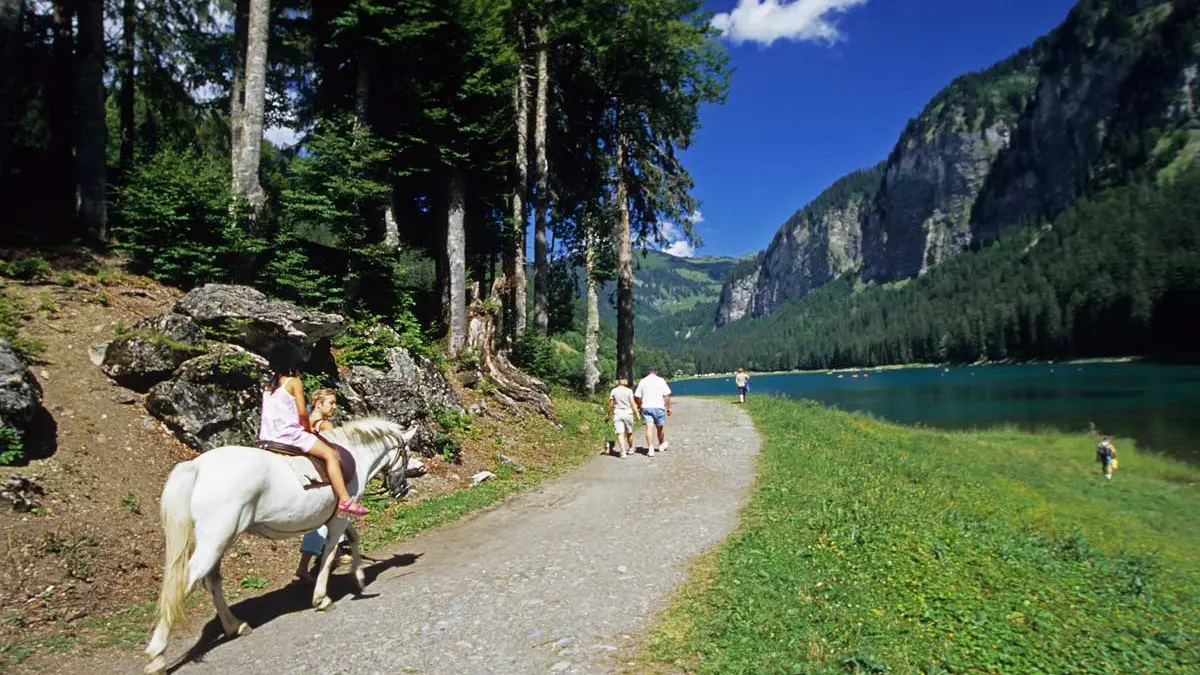 Balade en poney au Lac de Montriond