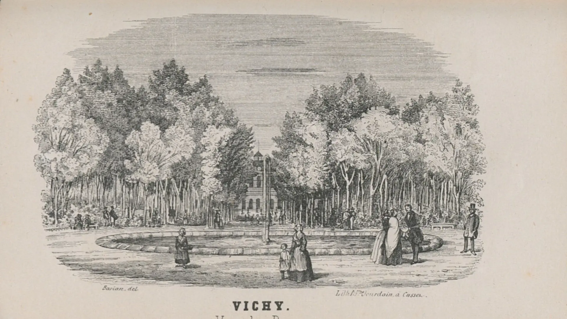 Extrait de J. Brossard. Indicateur de Vichy, 1851