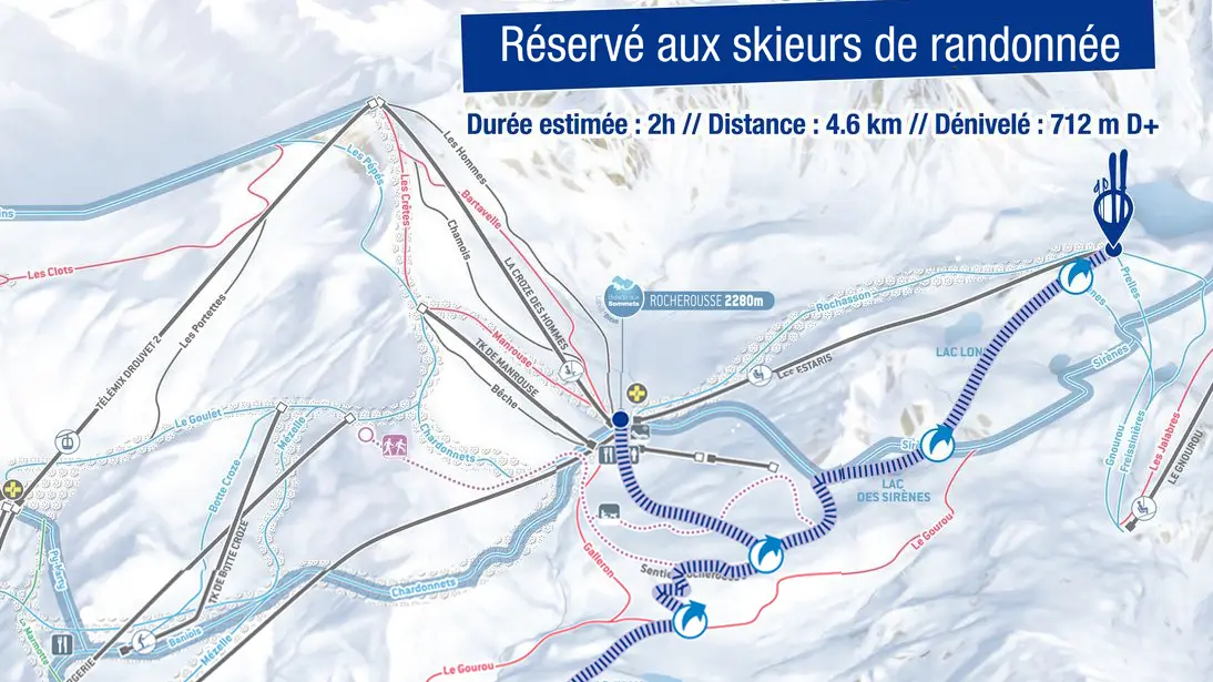 Itinéraire ski de randonnée Lac des Estaris