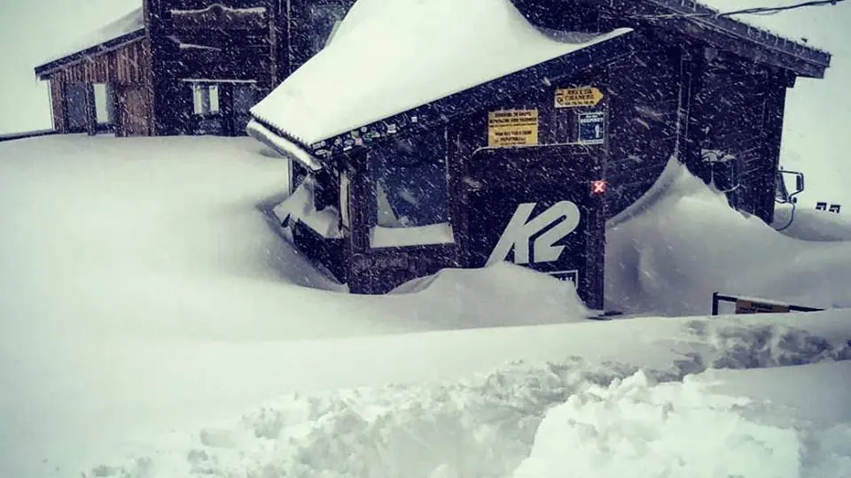 La Cabine de 3200 sous la neige - La Grave