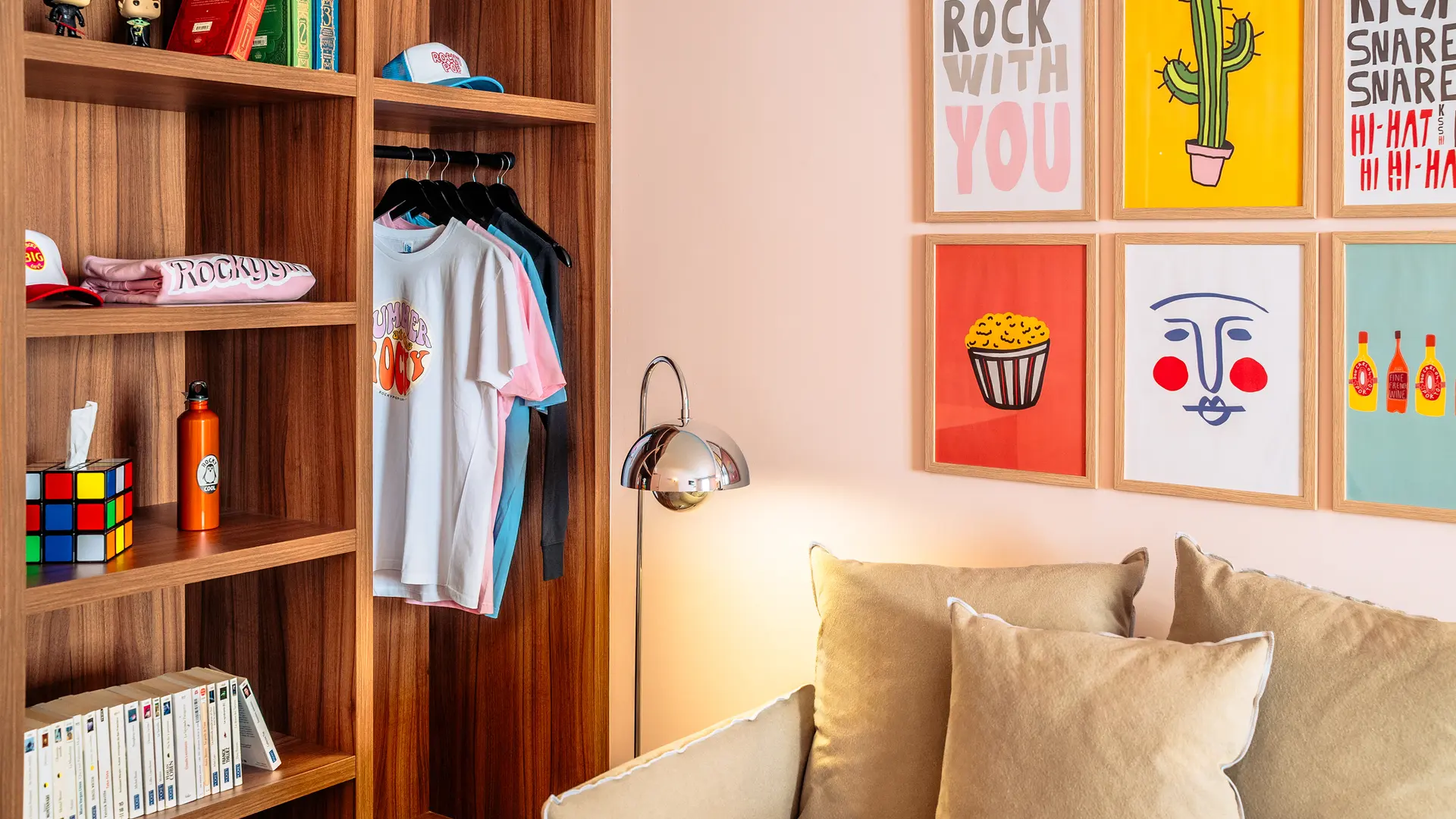 chambre rocky supérieur, détails décoration