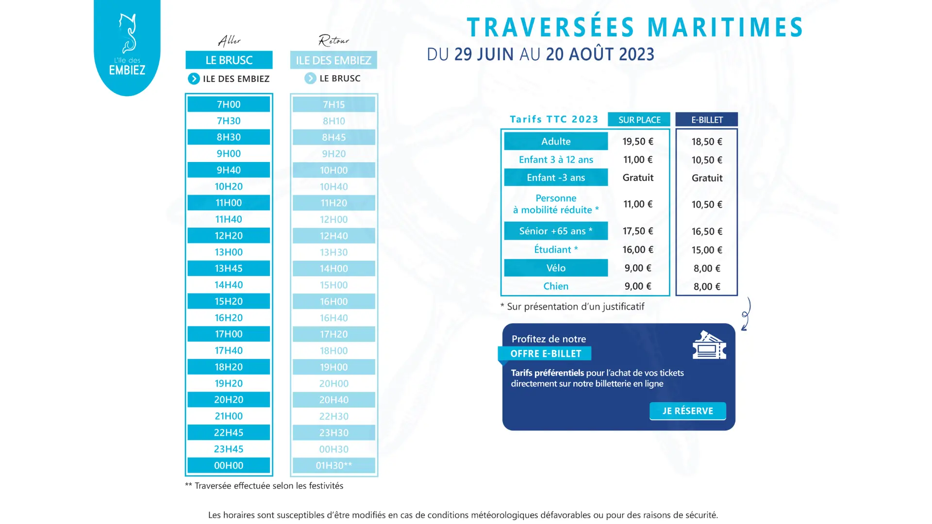 TRAVERSÉES MARITIMES - DU 29 JUIN AU 20 AOÛT 2023