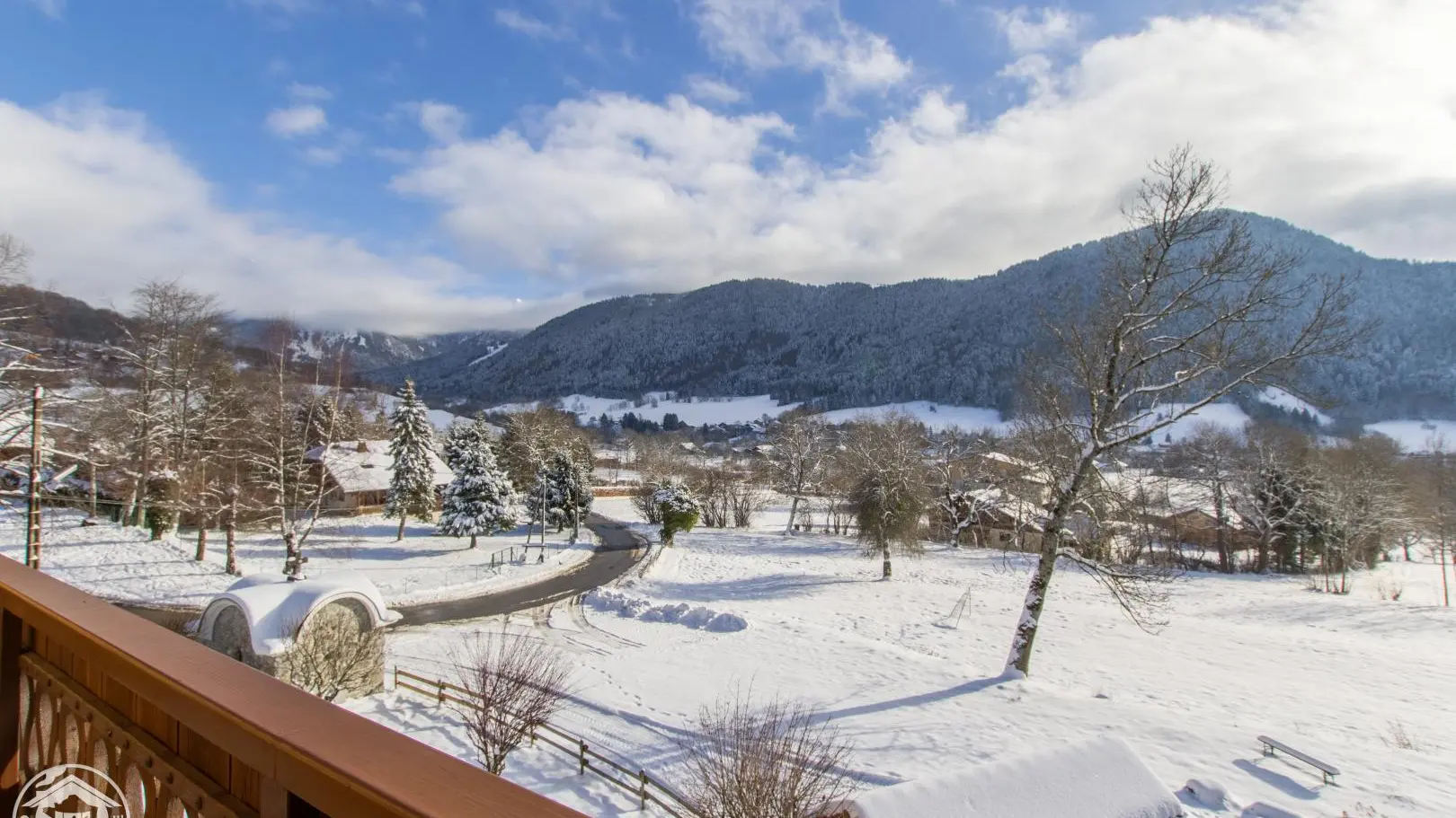 Vue depuis le balcon du gîte