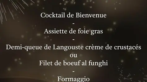 Menu de la st Sylvestre
