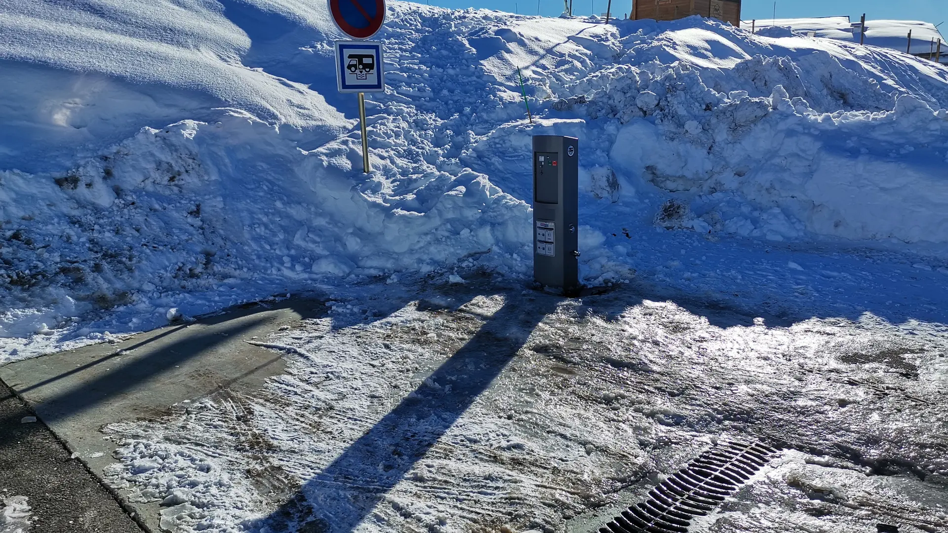 Aire de vidange des eaux usées