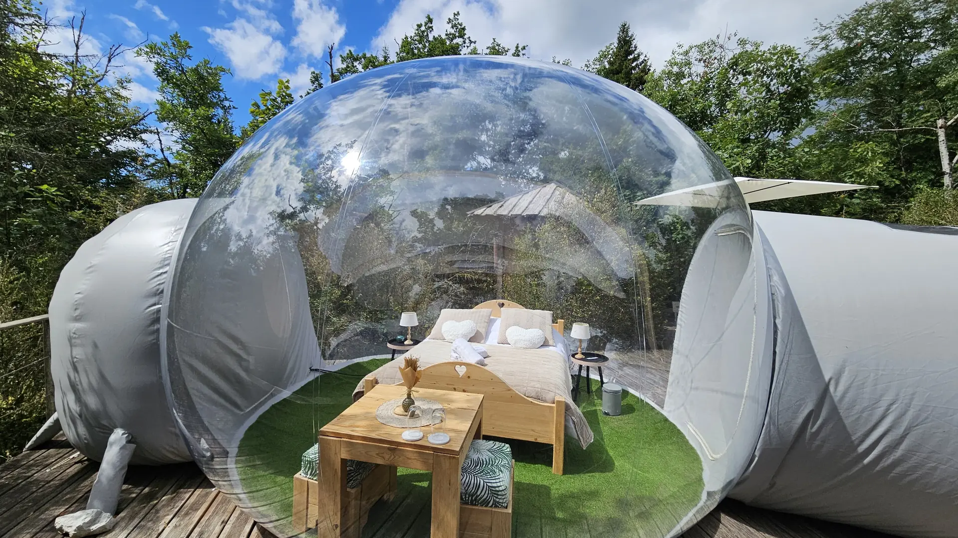 La bulle transparente au domaine des Géorennes