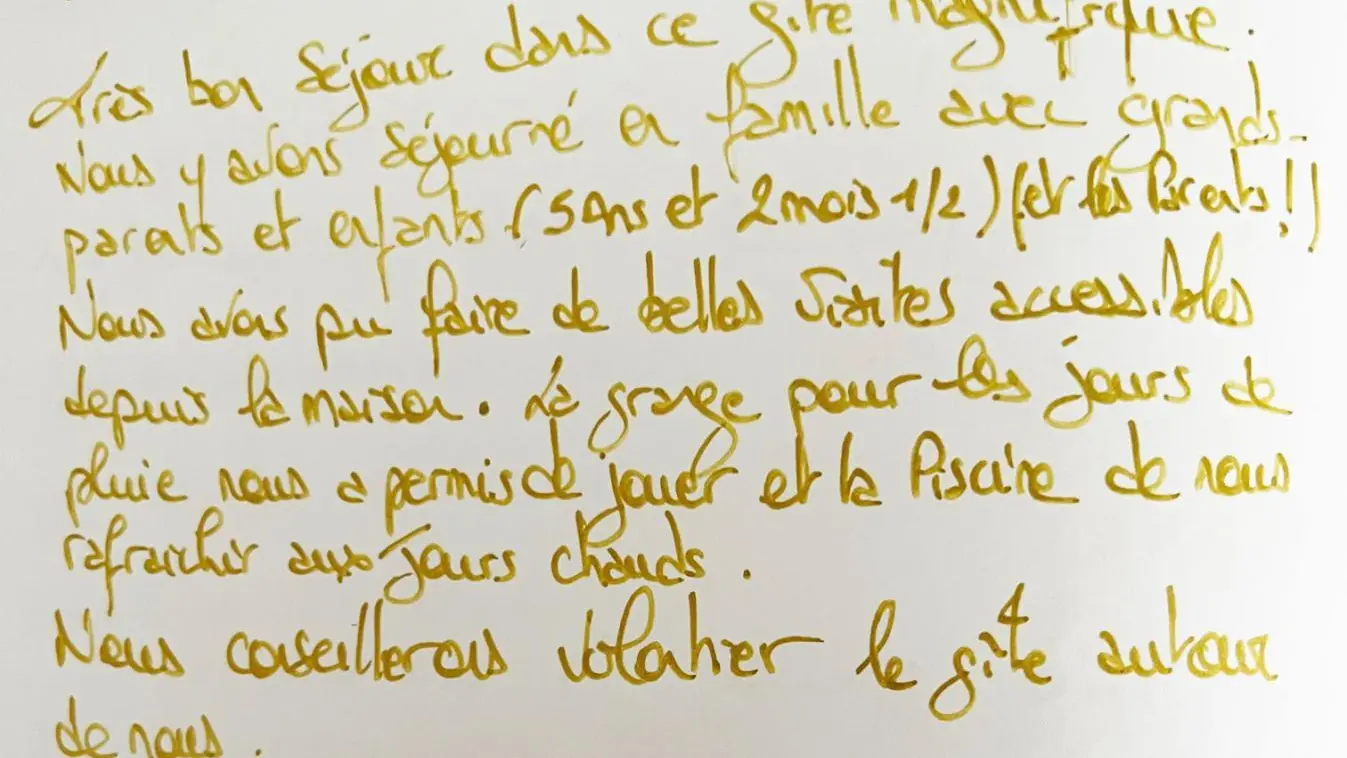 Livre d'Or 1 er septembre 2023