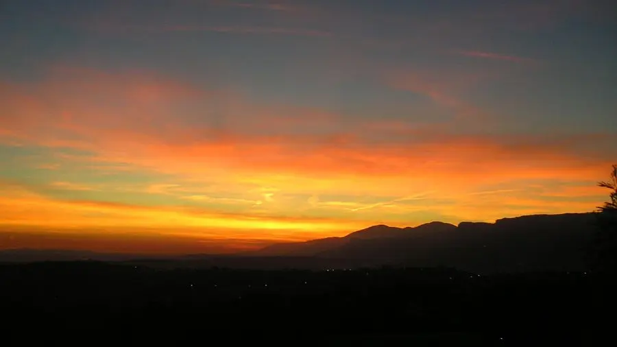 Gîte La Rieissa-Vue soir depuis le gîte-Colomars-Gîtes de France des Alpes-Maritimes