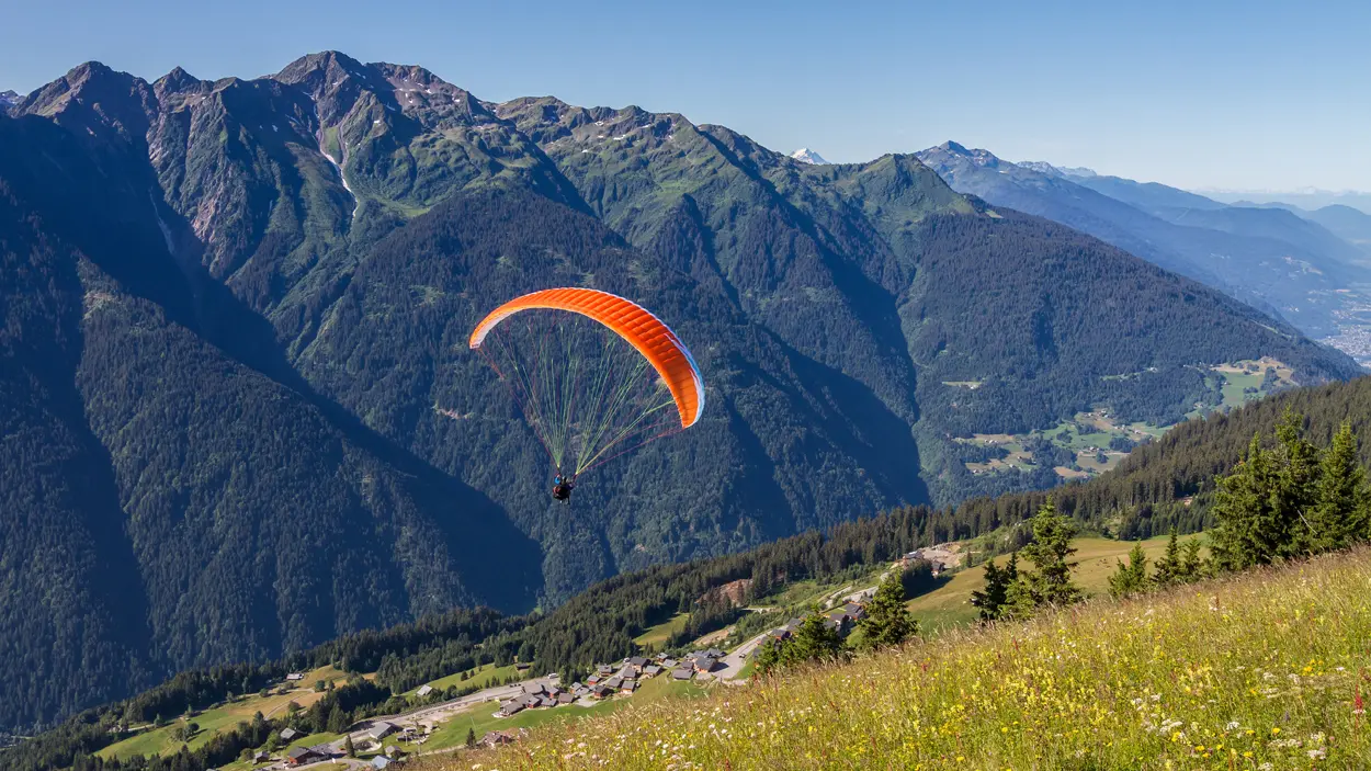 Vol entre le Mont Bisanne et Beaufort