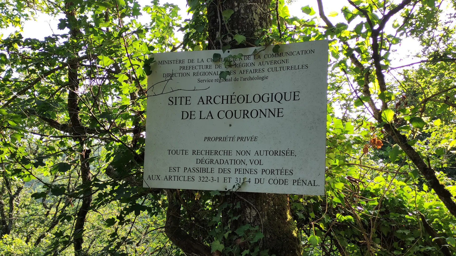 Site de la Couronnes à Molles