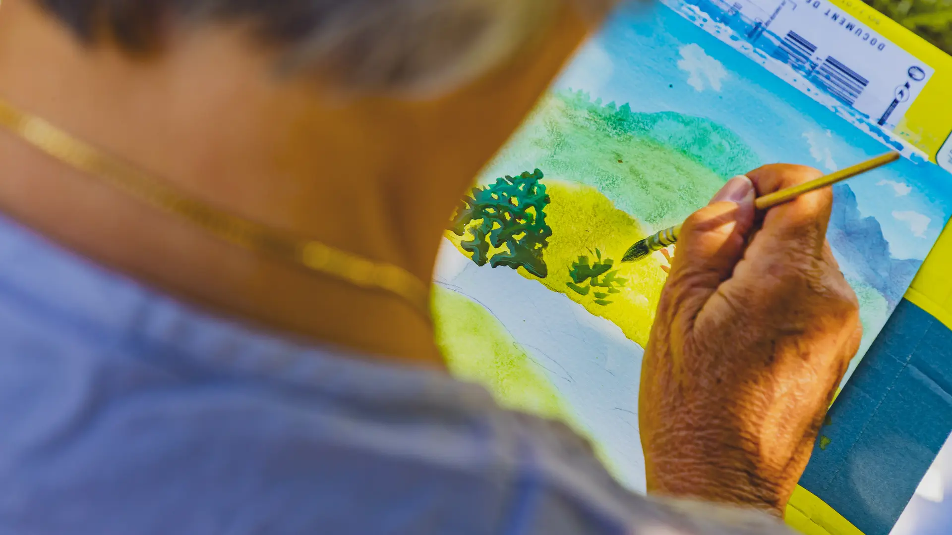 croquis et aquarelle en pleine nature
