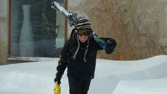 En rentrant du ski...