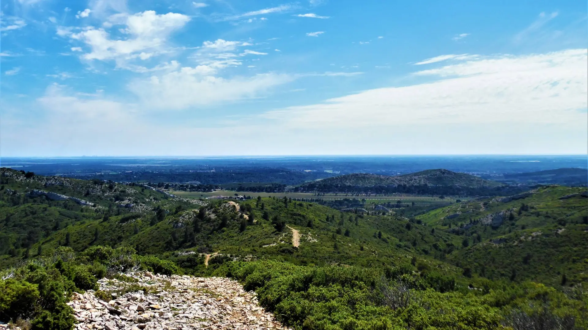 Vue sur la plaine de la Crau