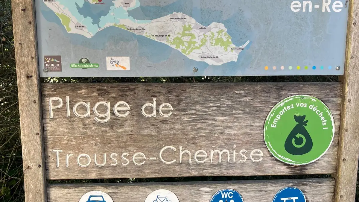 Panneau infos plage de Trousse Chemise