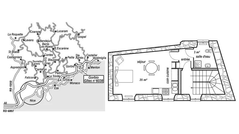 Maison Raimondi Gîte n°2-Le plan-Gorbio-Gîtes de France des Alpes-Maritimes