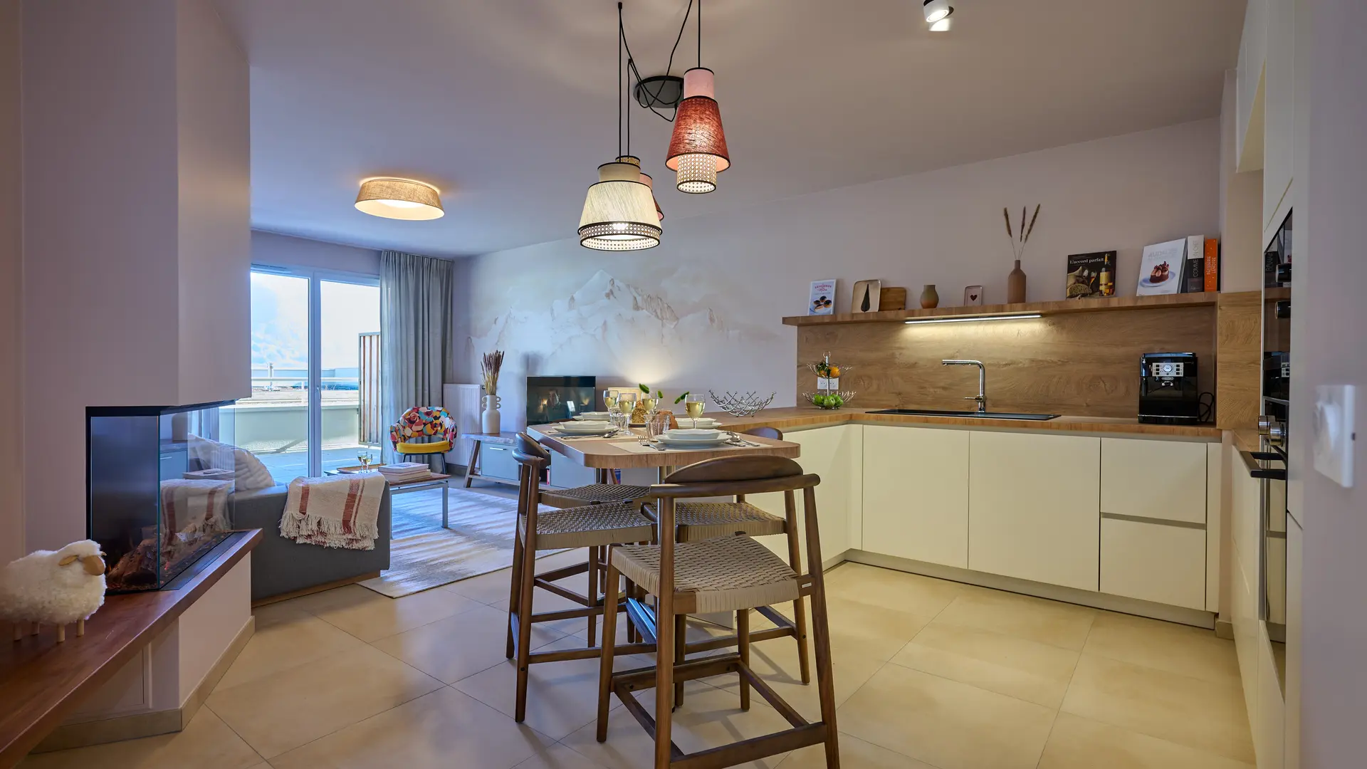 salon et cuisine ouverte