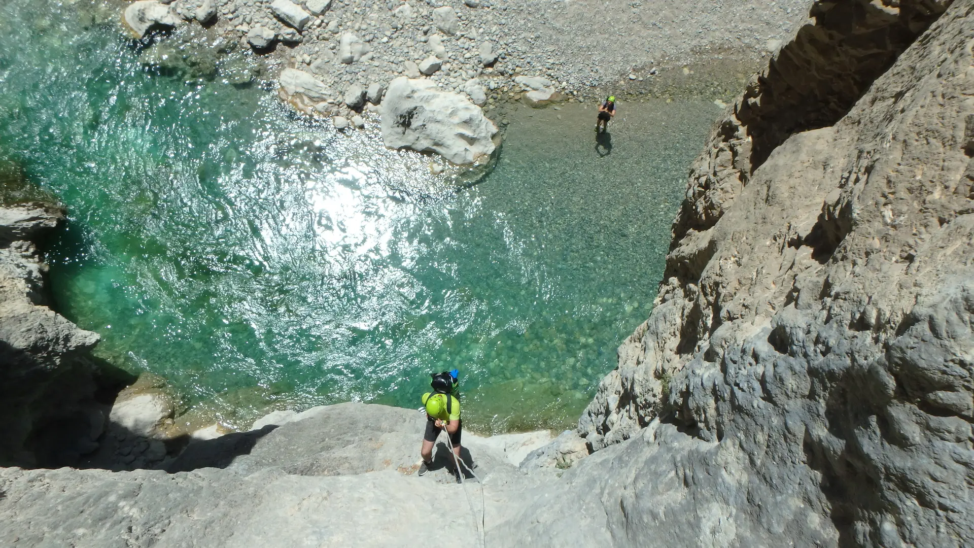 Canyoning sportif dans le Verdon