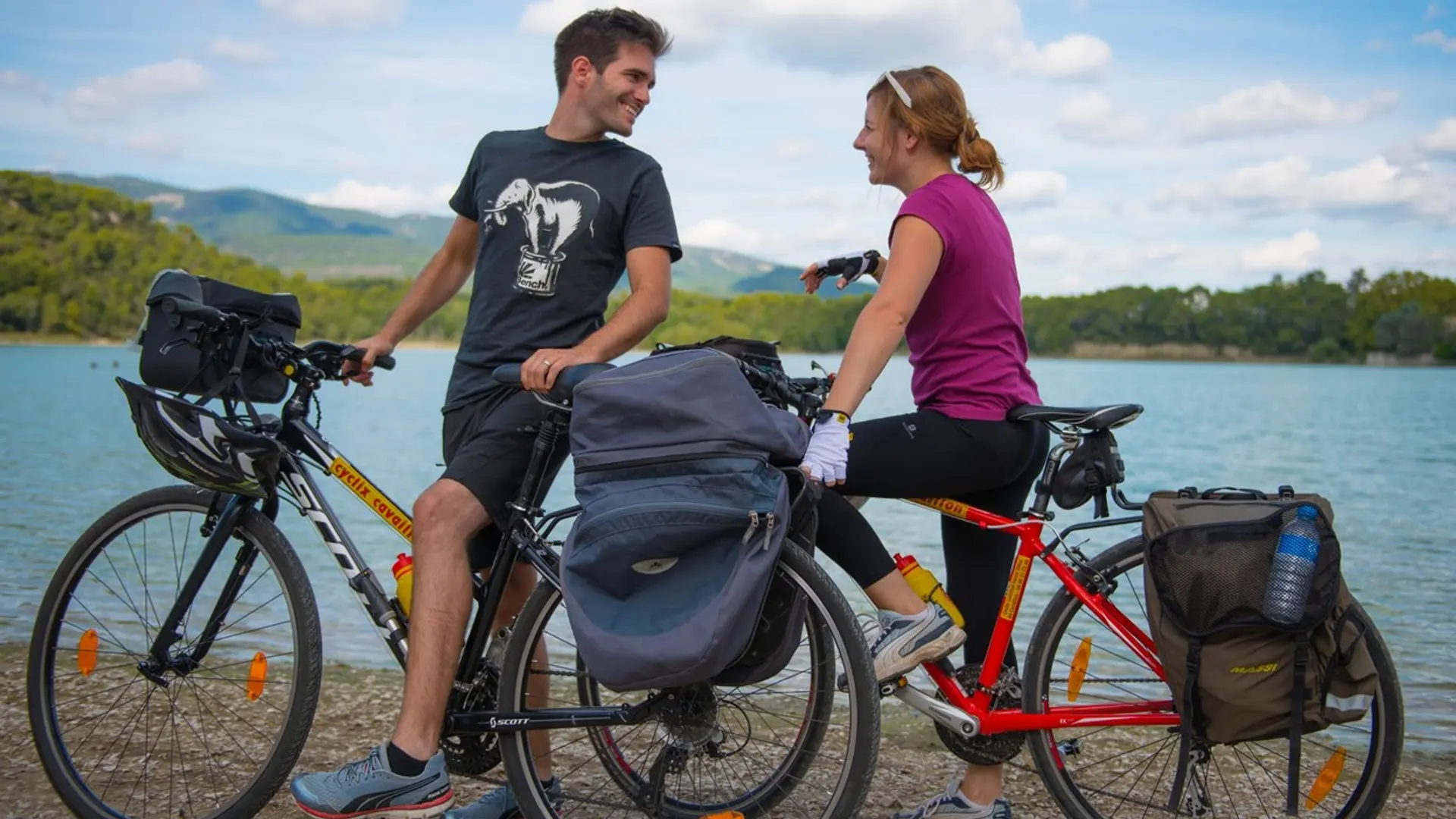 Pause devant l'étang de la Bonde