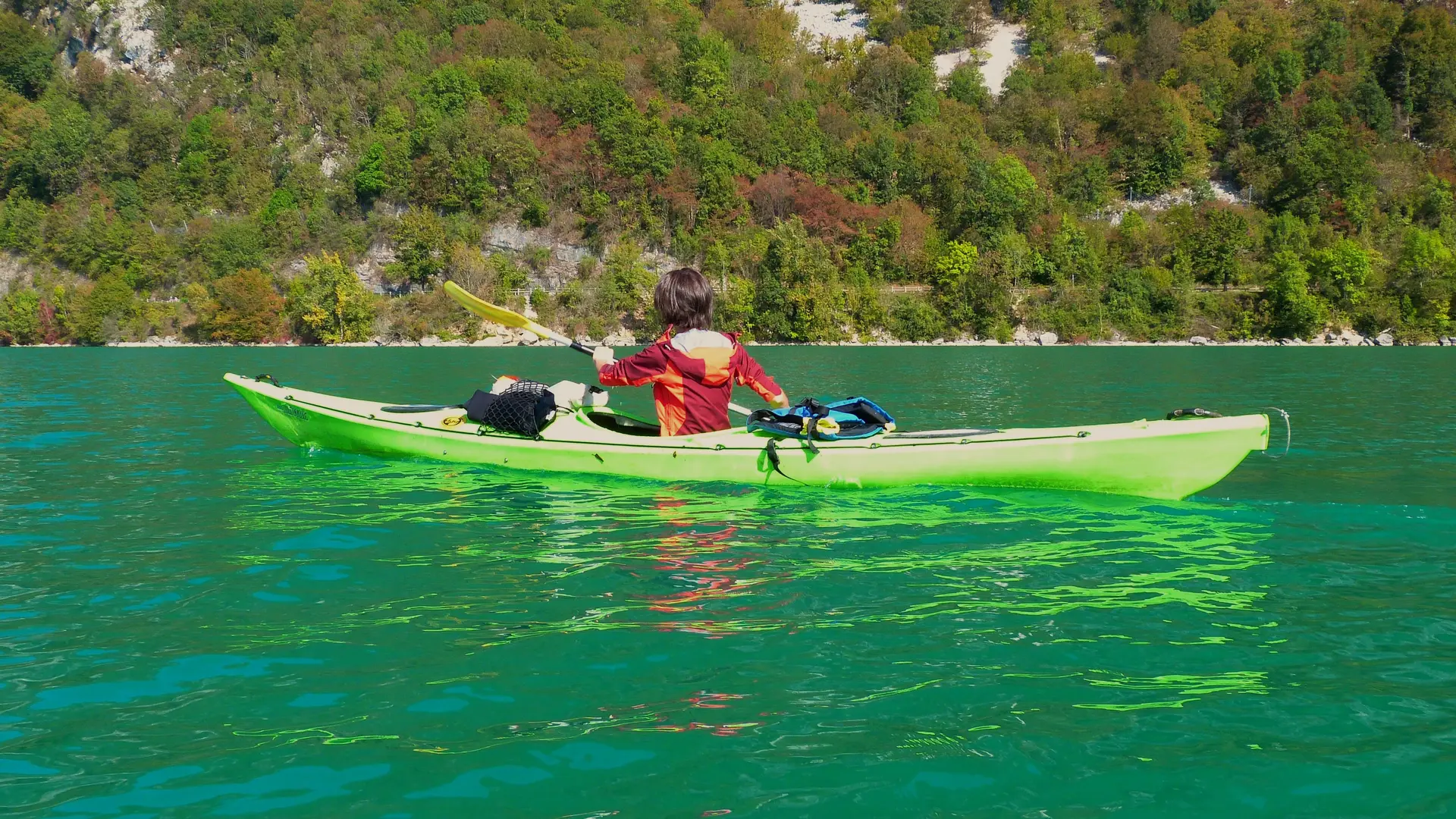 Kayak de randonnée en automne