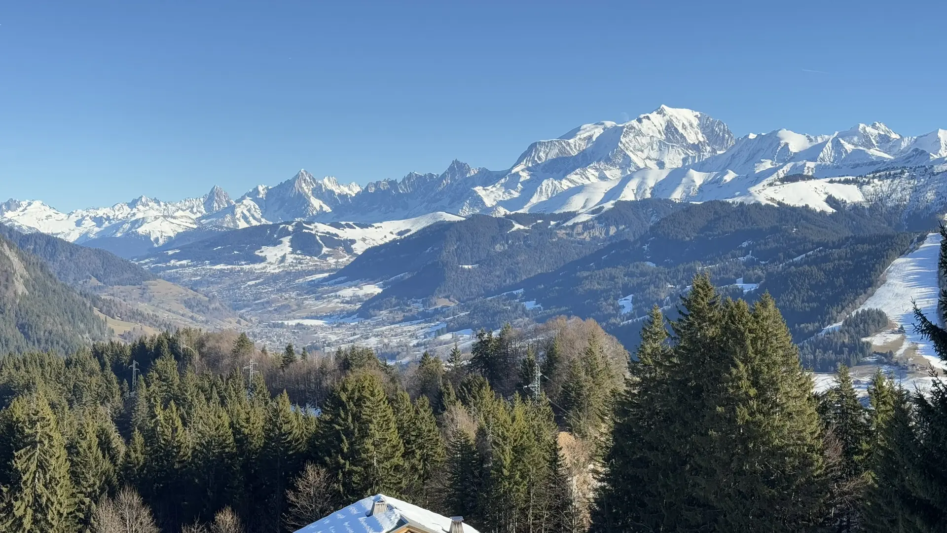 Panorama sur le Mont-Blanc