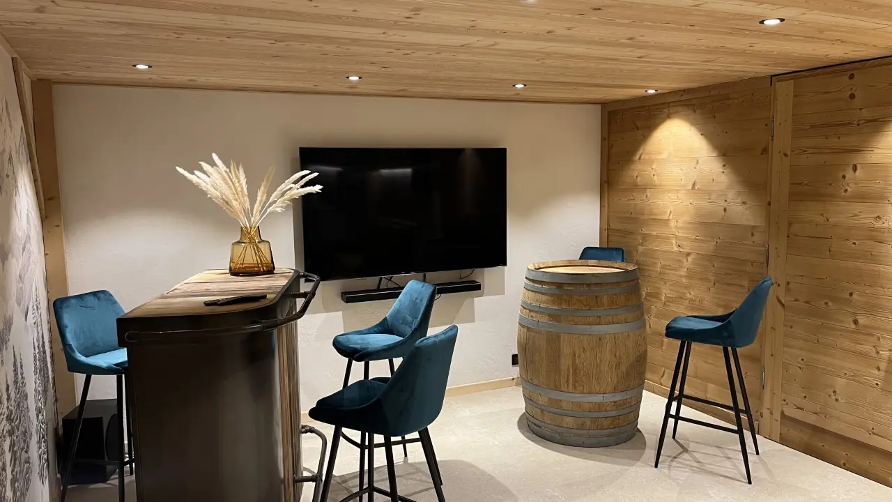Bar dans la salle de jeux
