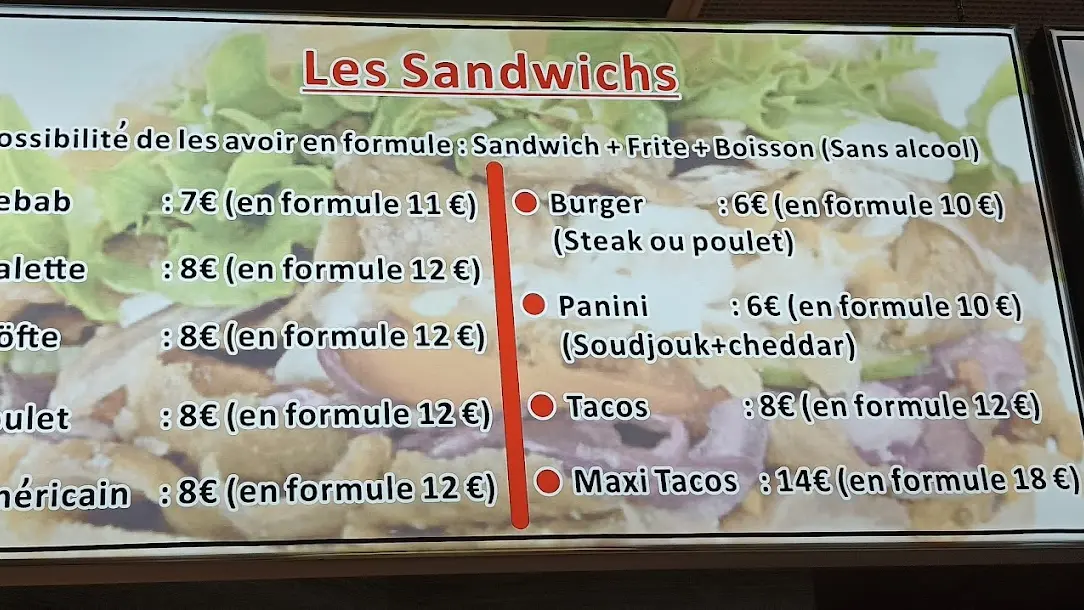 Carte sandwich