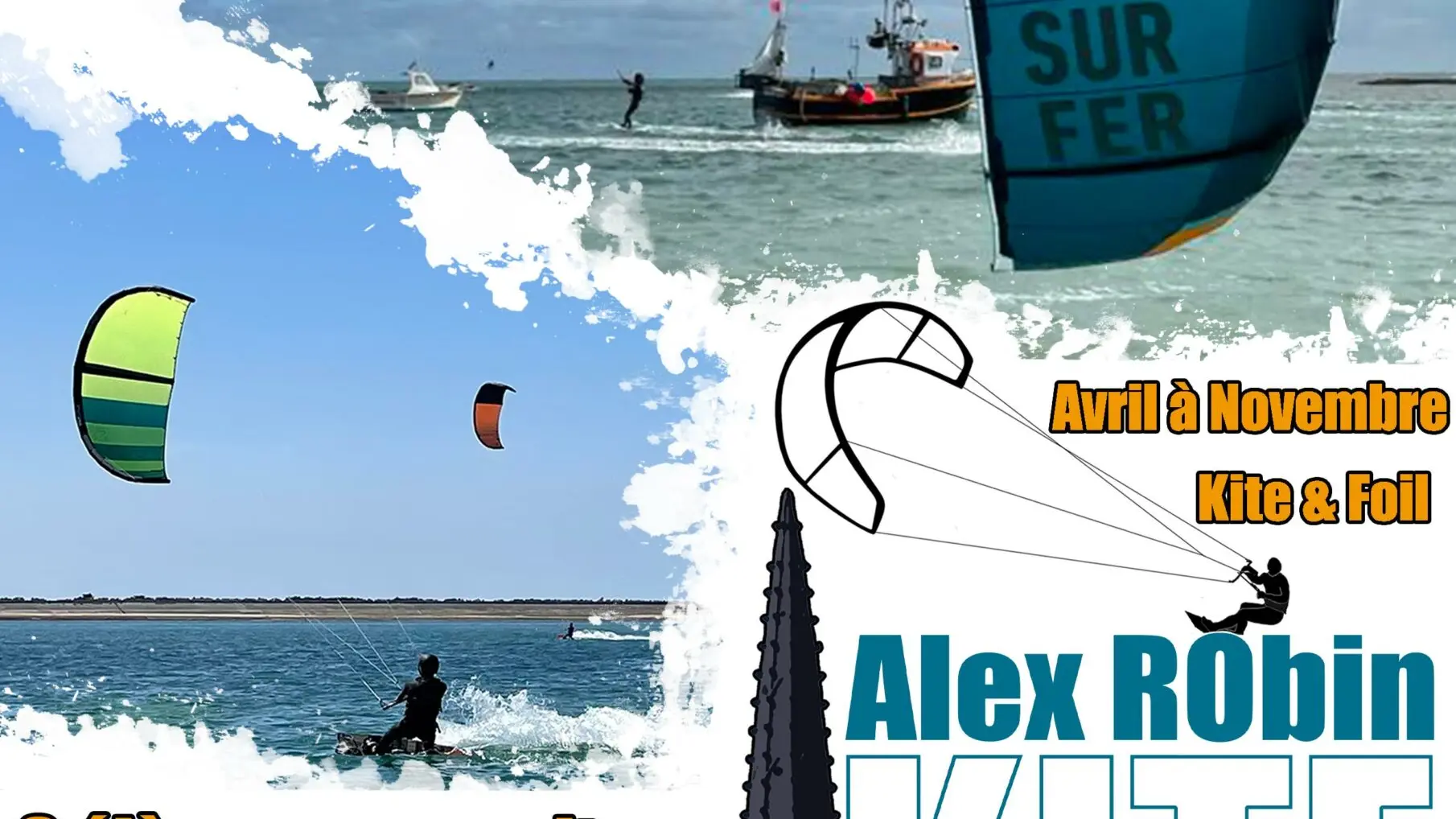 Cours et stage de kitesurf avec Alex Robin